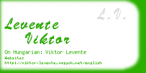 levente viktor business card